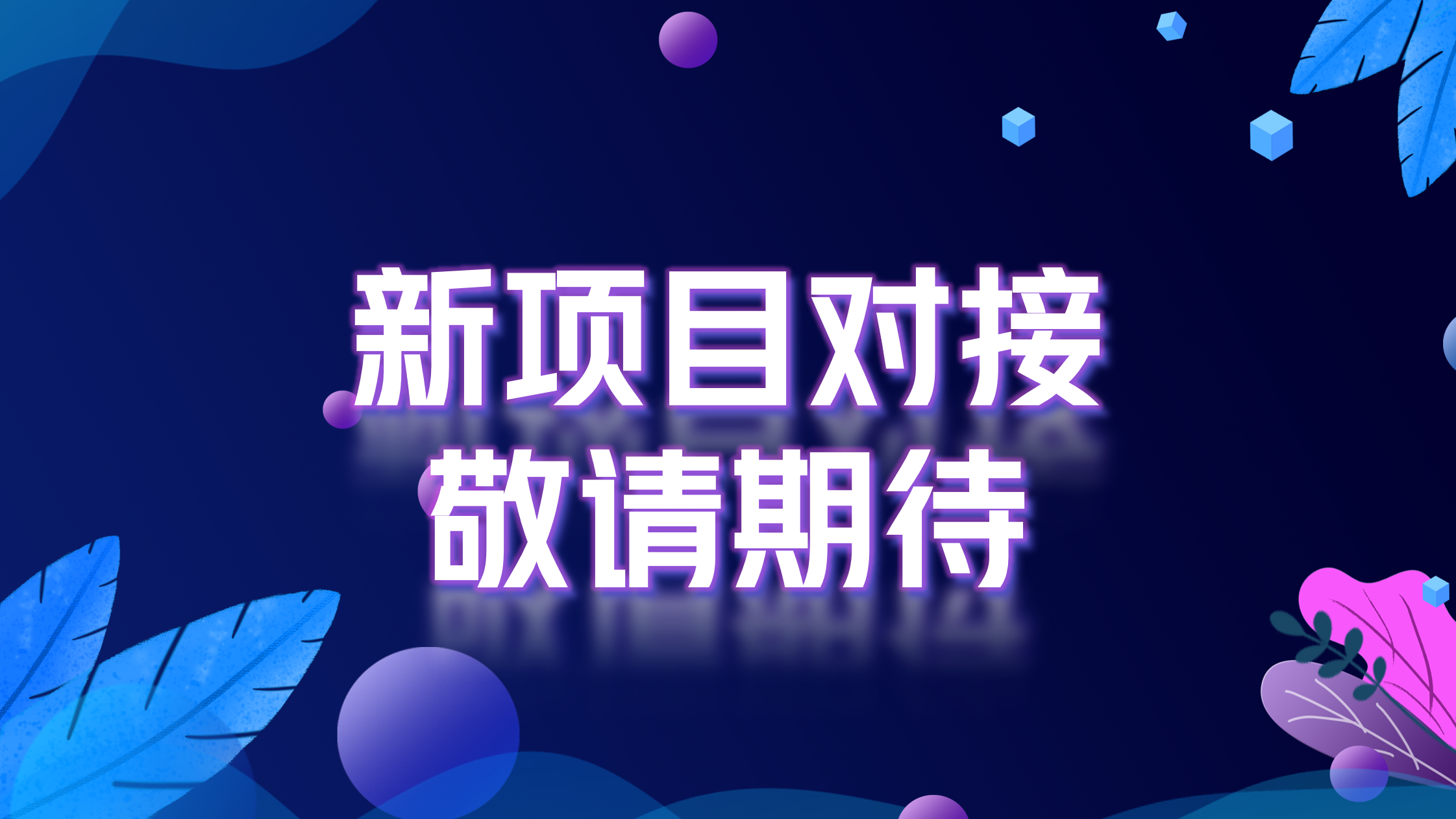 新项目对接—敬请期待